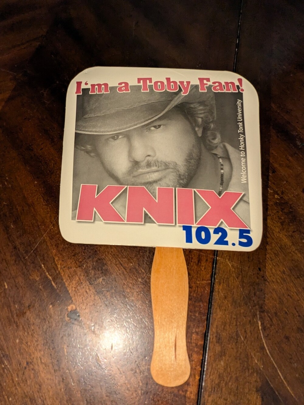 Vintage 2005 Toby Keith KNIX 102.5 Promo Hand Fan Double Sided